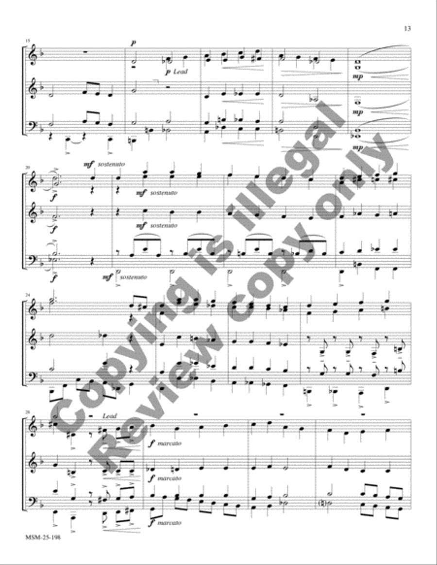Christmas Jazz for Brass Quintet, Set 1 Brass Quintet scores gallery preview page 8
