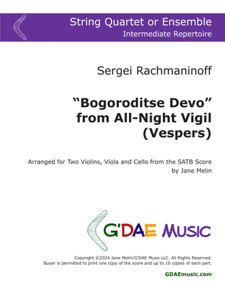 Rachmaninoff - “Bogoroditse Devo” from All-Night Vigil