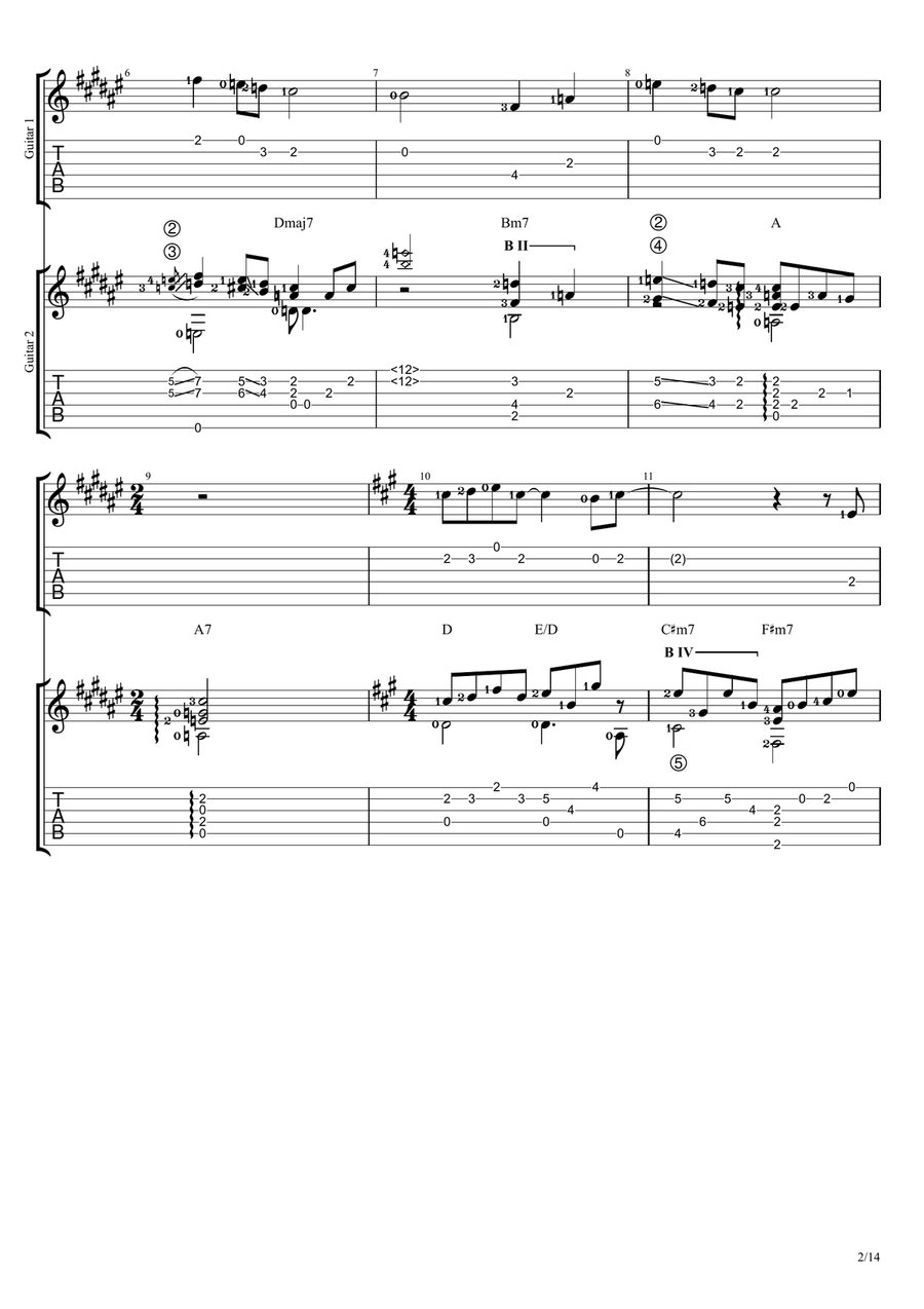 Pelangi Guitar Ensemble scores gallery preview page 2