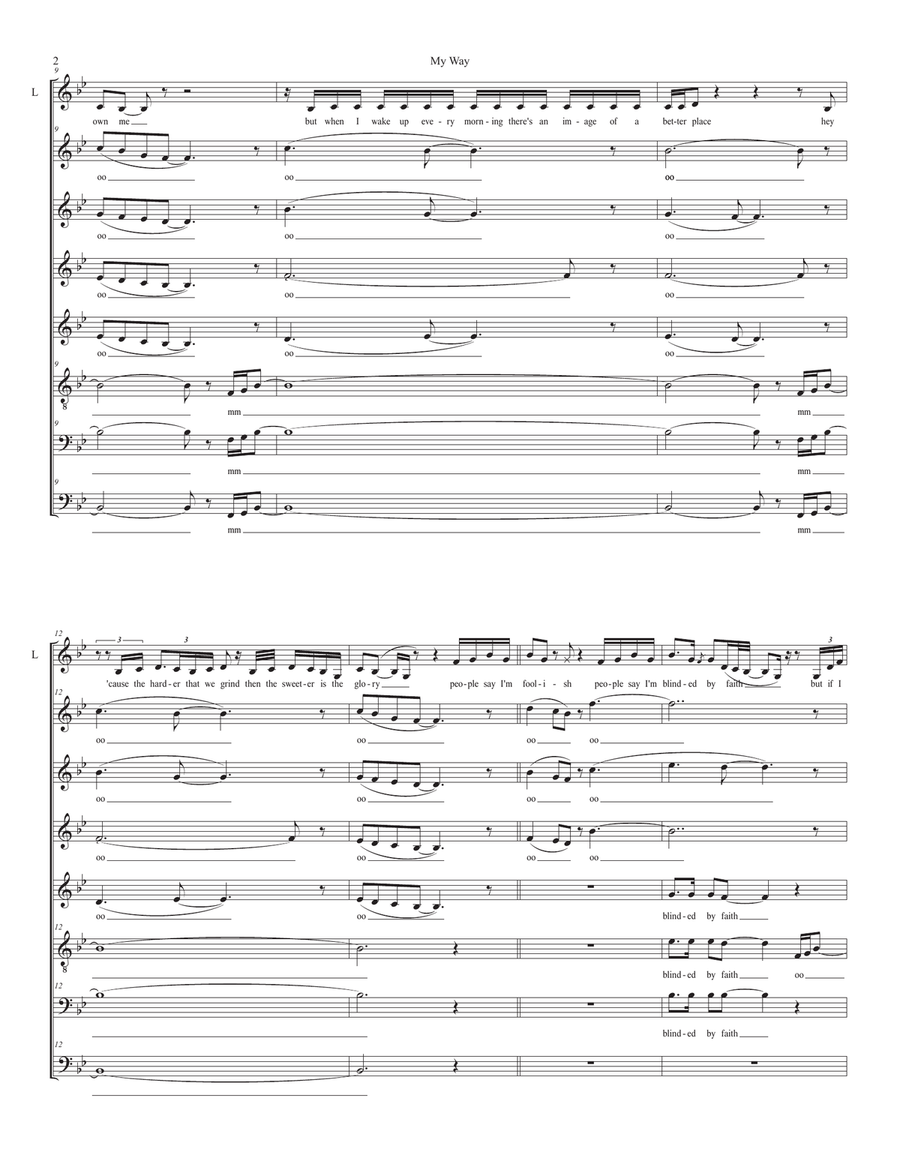 My Way My Way Divisi scores gallery preview page 2