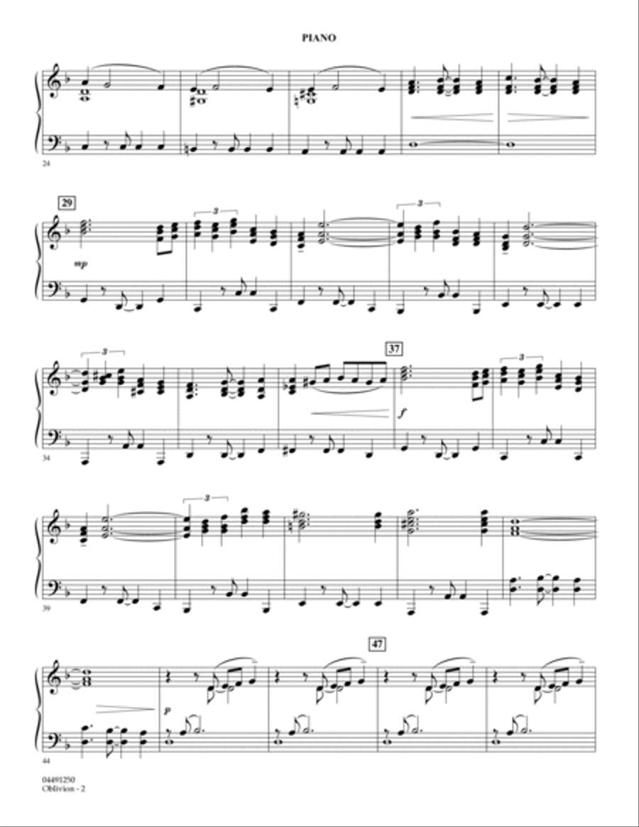 Oblivion - Piano Oblivion - Piano Orchestra scores gallery preview page 2