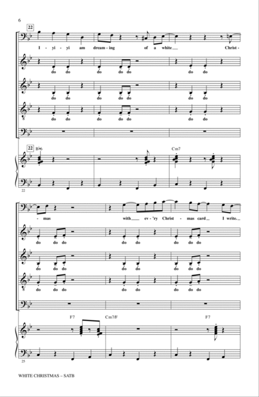 White Christmas (arr. Audrey Snyder) 4-Part scores gallery preview page 5
