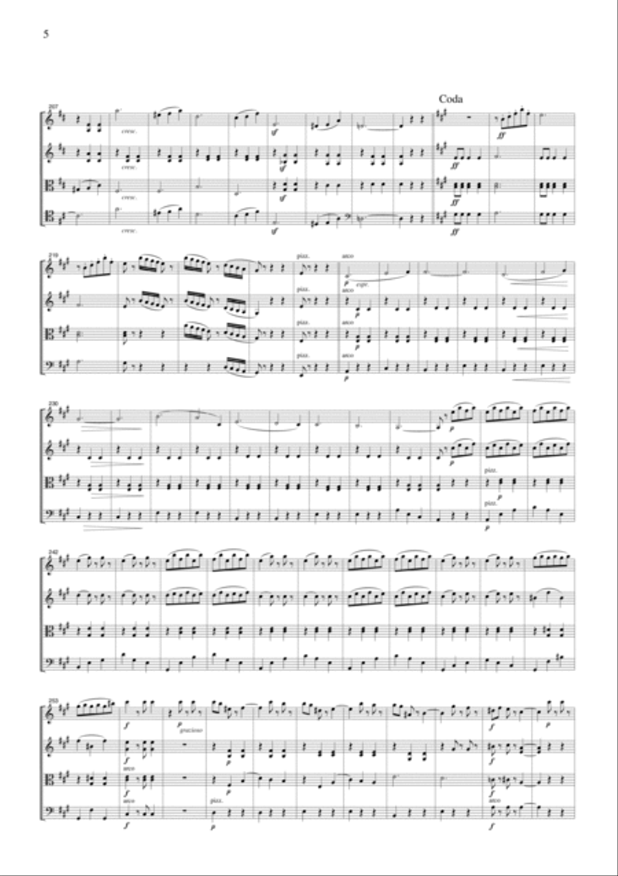 Waldteufel The Skaters Waltzes, for string quartet, CW201 String Quartet scores gallery preview page 5