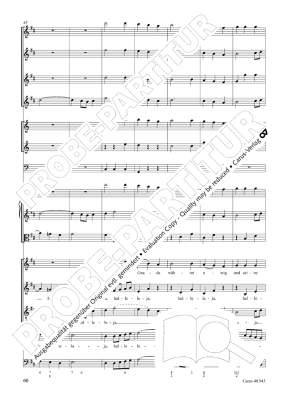 Shout to the Lord, all the earth (Jauchzet dem Herrn, alle Welt) 4-Part scores gallery preview page 67