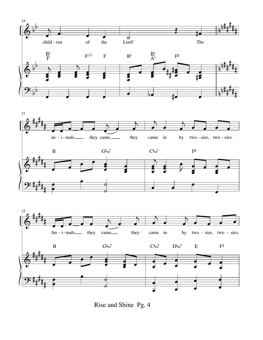 Rise And Shine Piano, Vocal scores gallery preview page 4