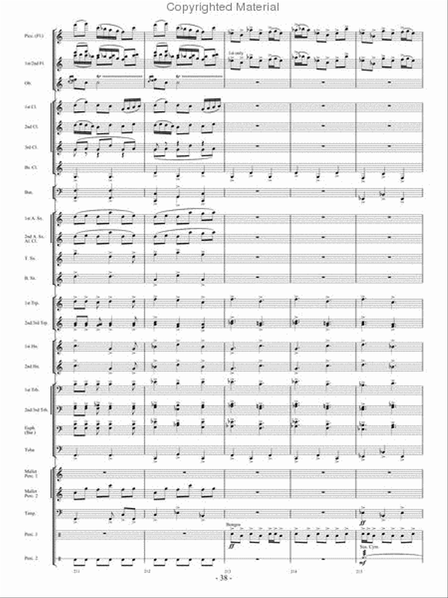 Beyond the Breaking Tides Concert Band scores gallery preview page 37