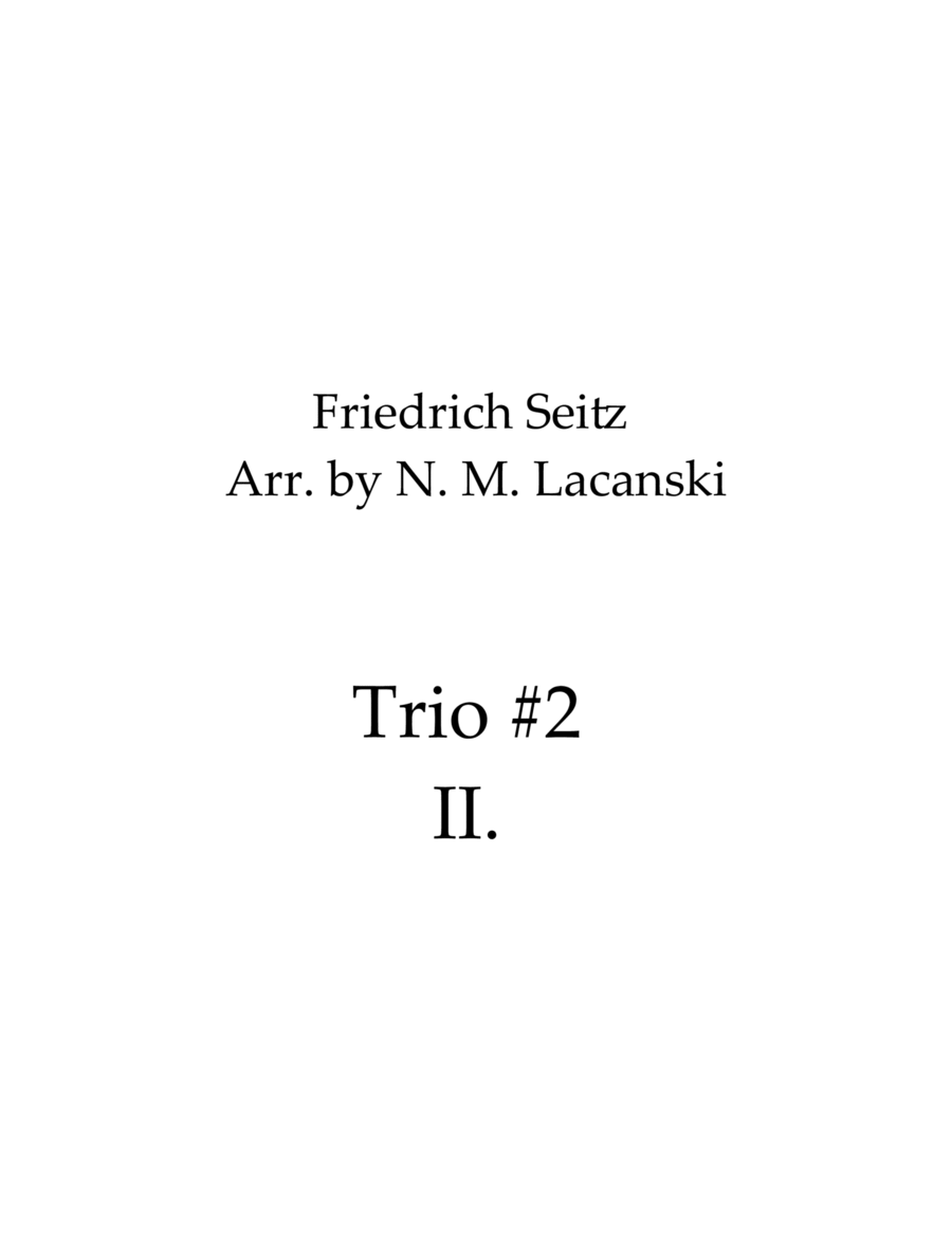Trio #2 II. Andante quasi adagio Woodwind Duet scores gallery preview page 1