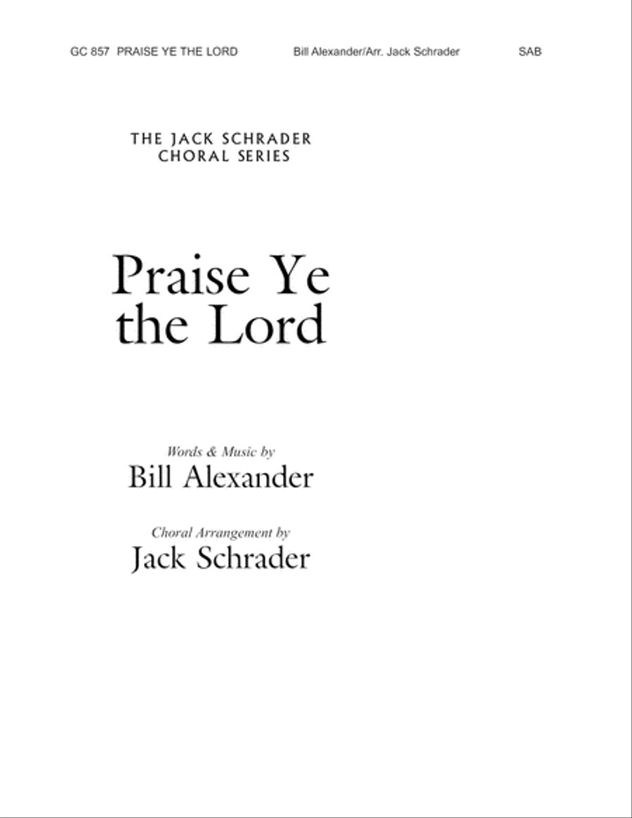 Praise Ye the Lord 3-Part scores gallery preview page 2