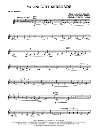 Moonlight Serenade: 4th B-flat Clarinet