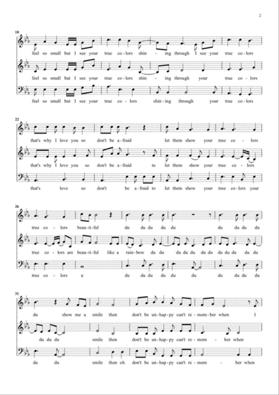 True Colors True Colors 3-Part scores gallery preview page 2