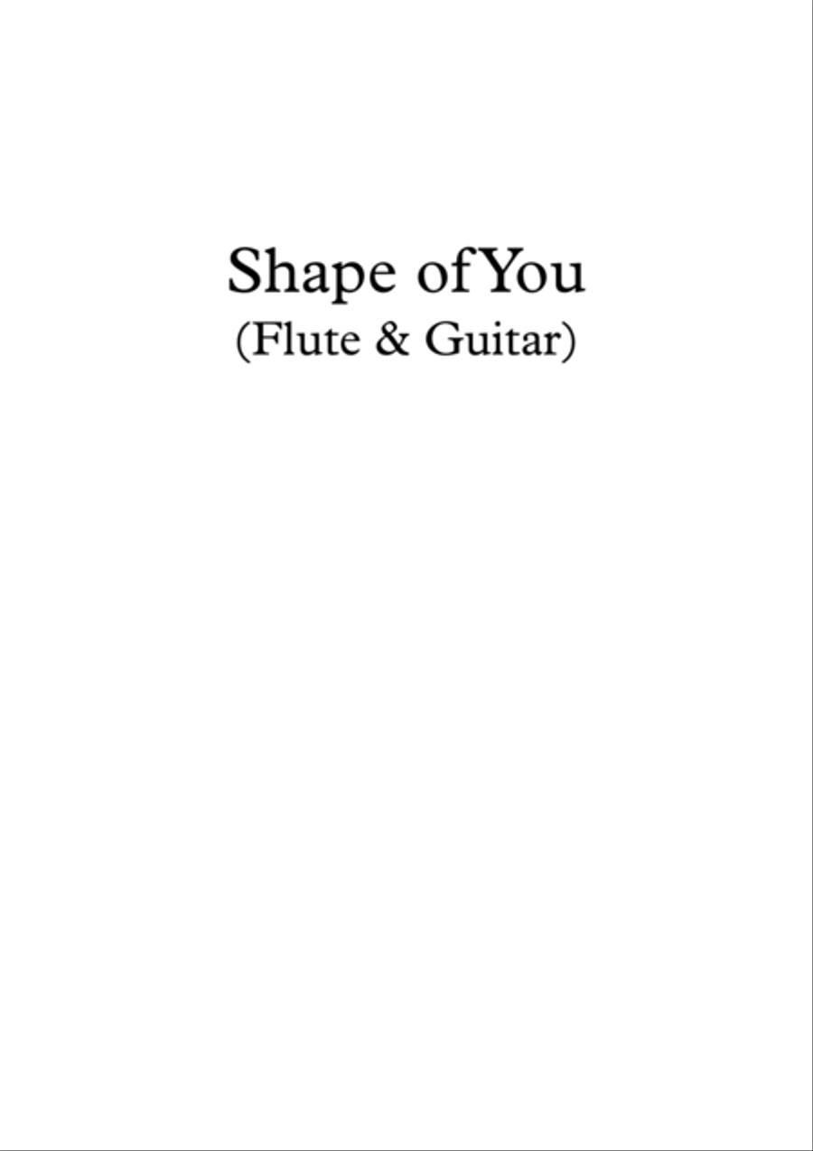 Shape Of You Flute scores gallery preview page 1