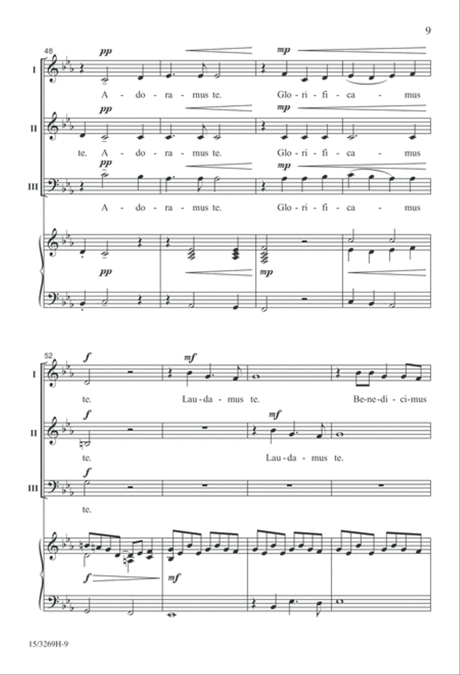 Festival Gloria 3-Part scores gallery preview page 9