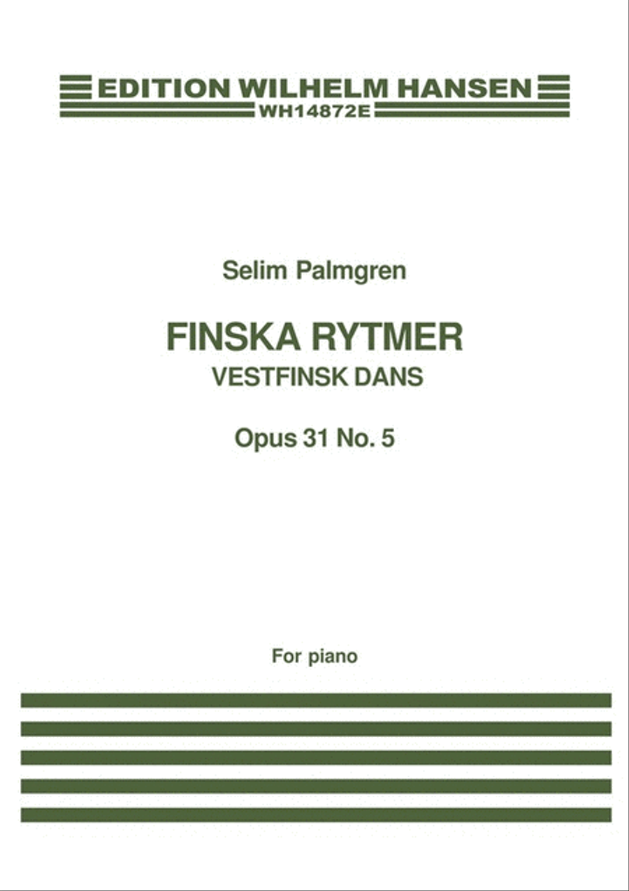 Vestfinsk Dans (Finska Rytmer Op.31 No.5) Piano Solo scores gallery preview page 1