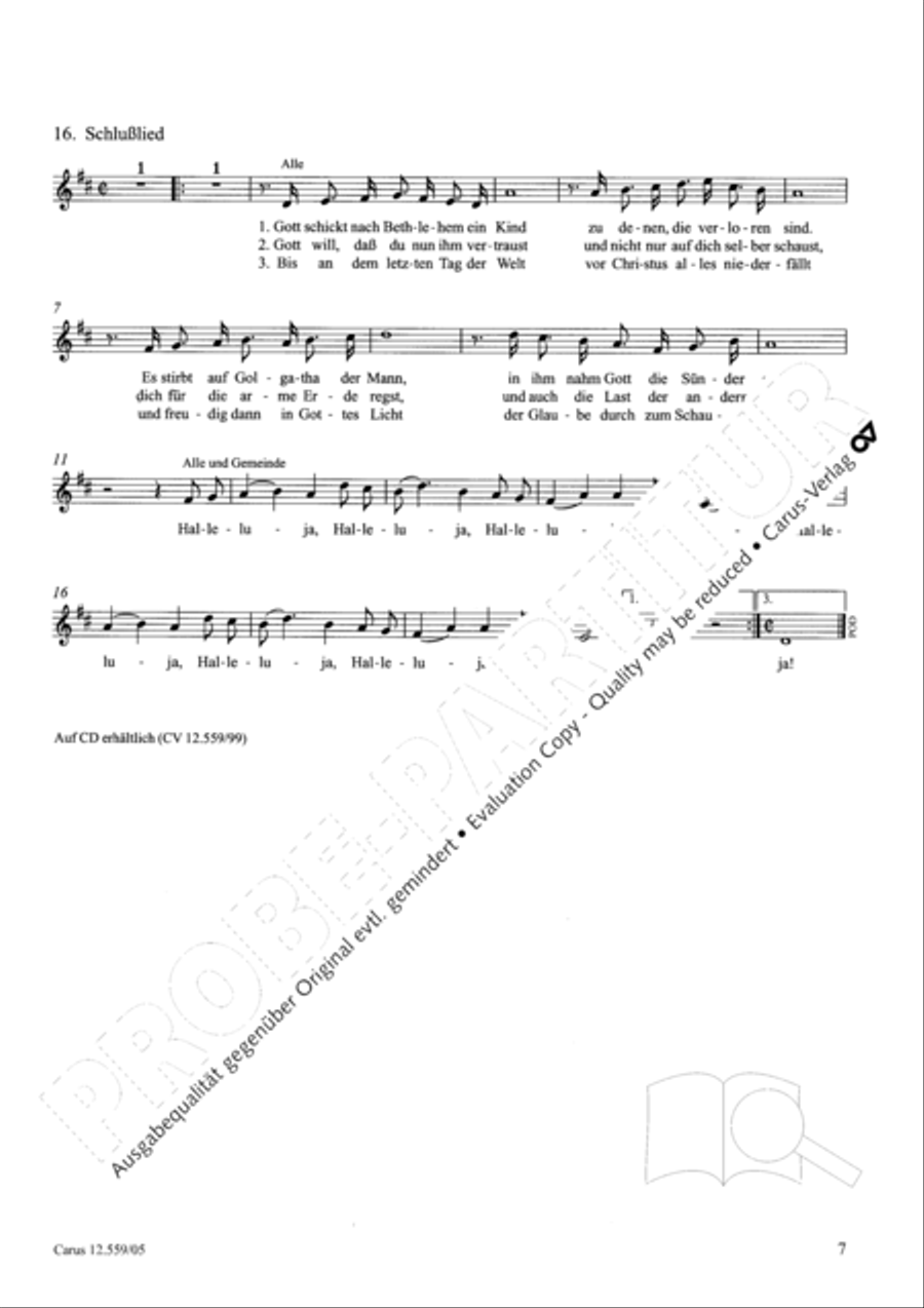 Singspiel zur Weihnachtsgeschichte Children's Choir scores gallery preview page 8
