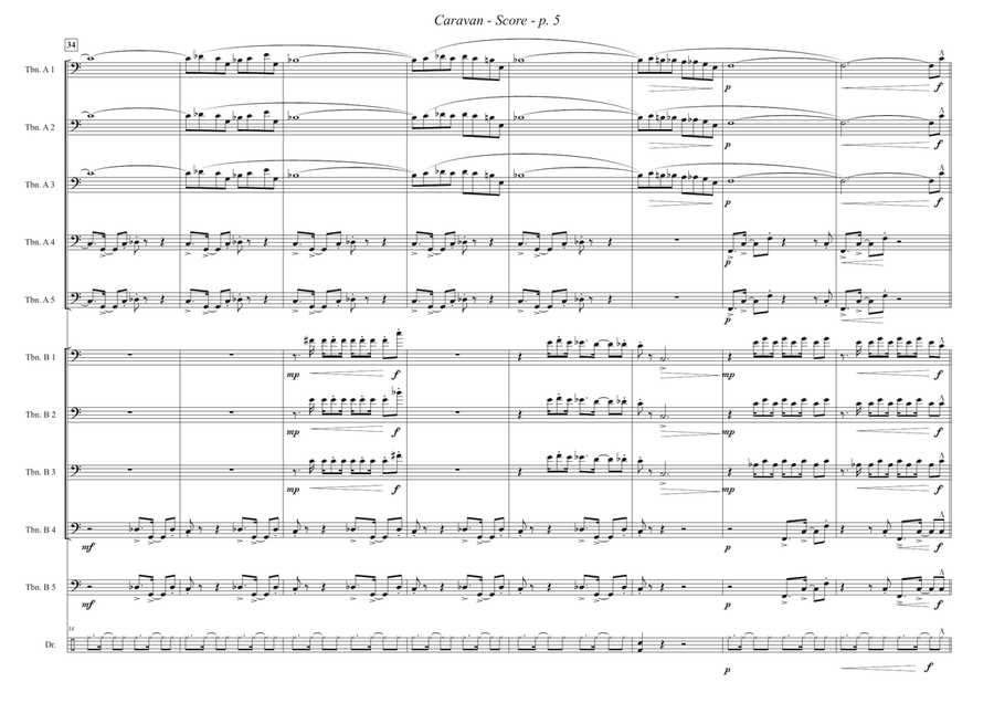 Caravan Trombone scores gallery preview page 5
