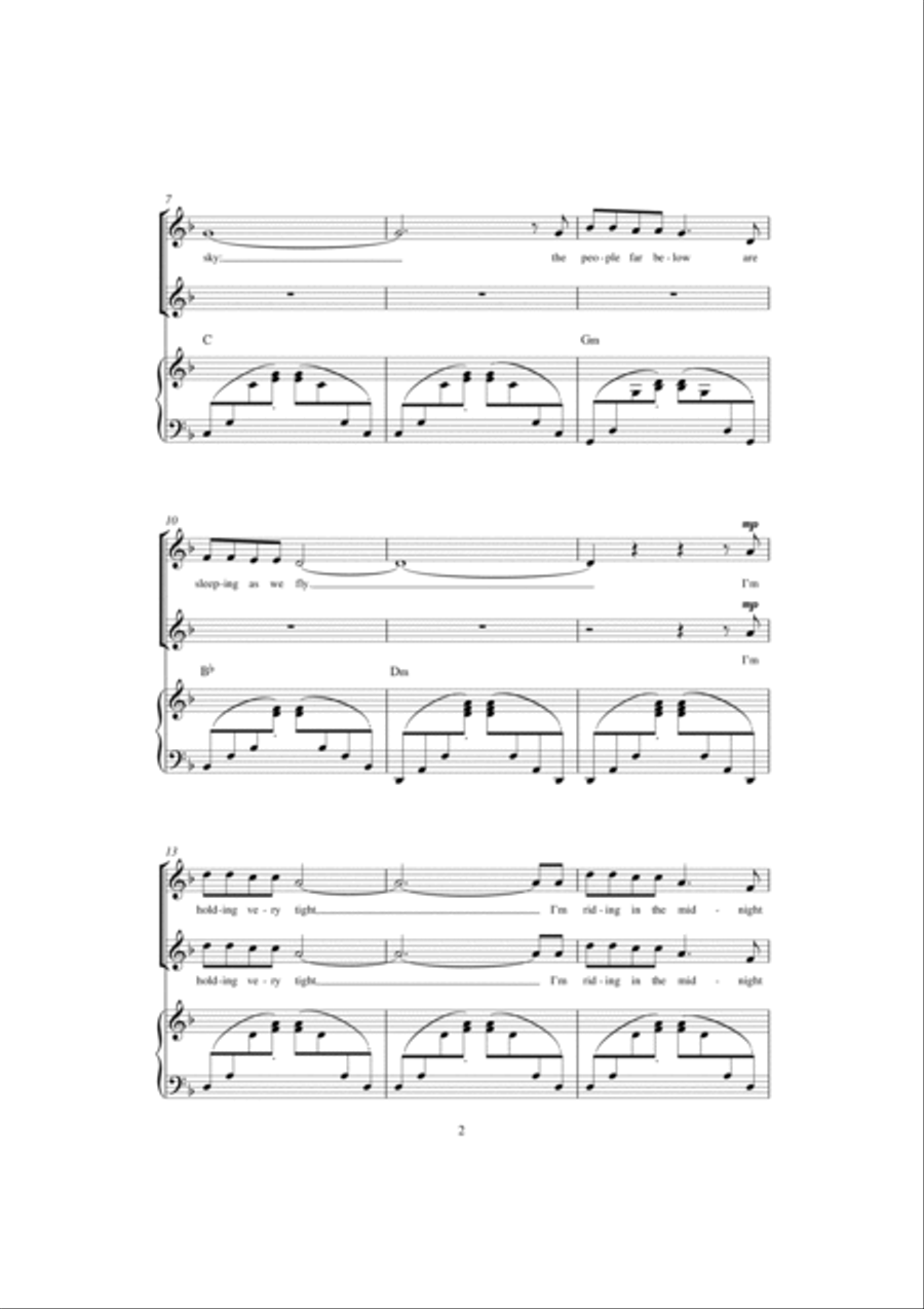 Walking In The Air (theme from The Snowman) SSA scores gallery preview page 2
