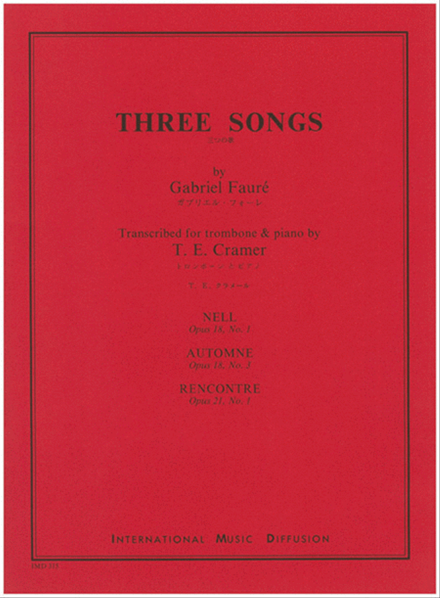 Three Songs Piano Accompaniment scores gallery preview page 1