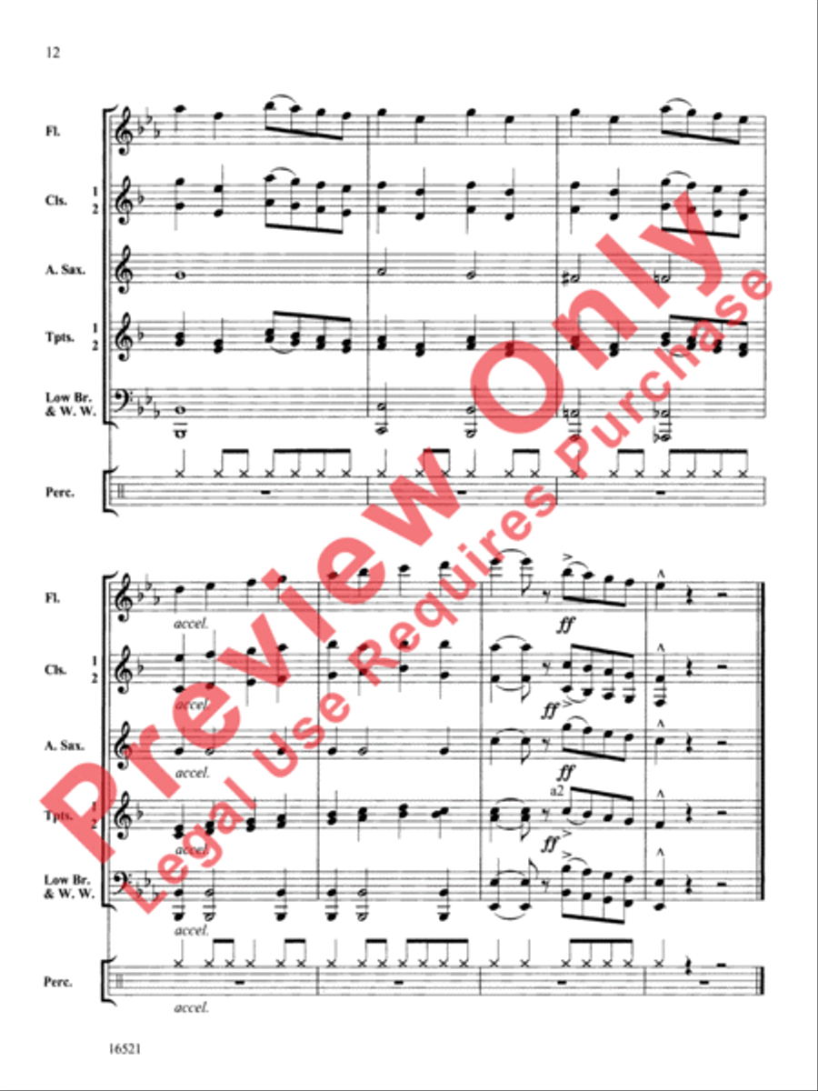 Fantasy on an Irish Clogging Tune Concert Band scores gallery preview page 13