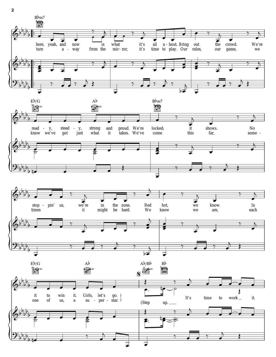 Step Up Piano, Vocal, Guitar scores gallery preview page 2