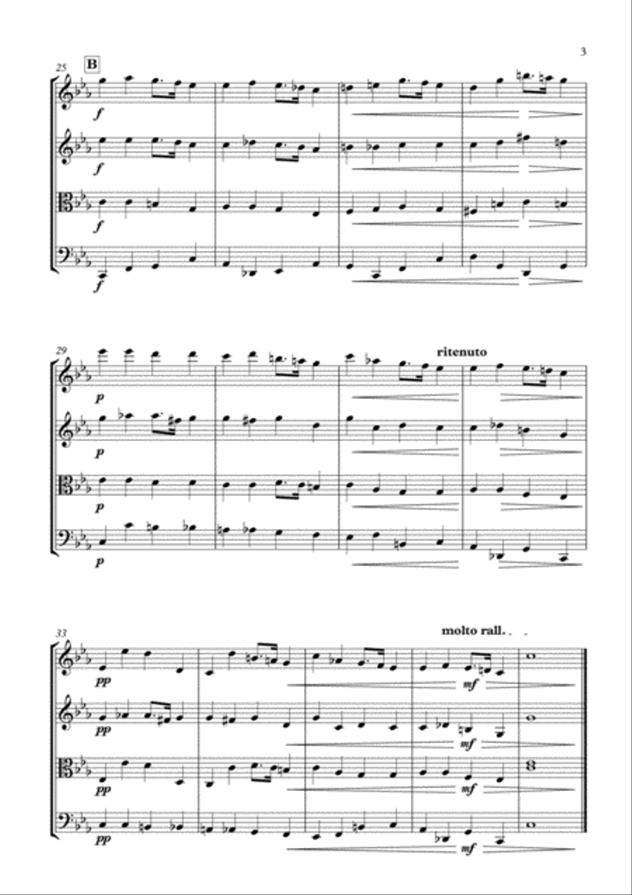 Chopin - Prelude in C minor for String Quartet String Quartet scores gallery preview page 4