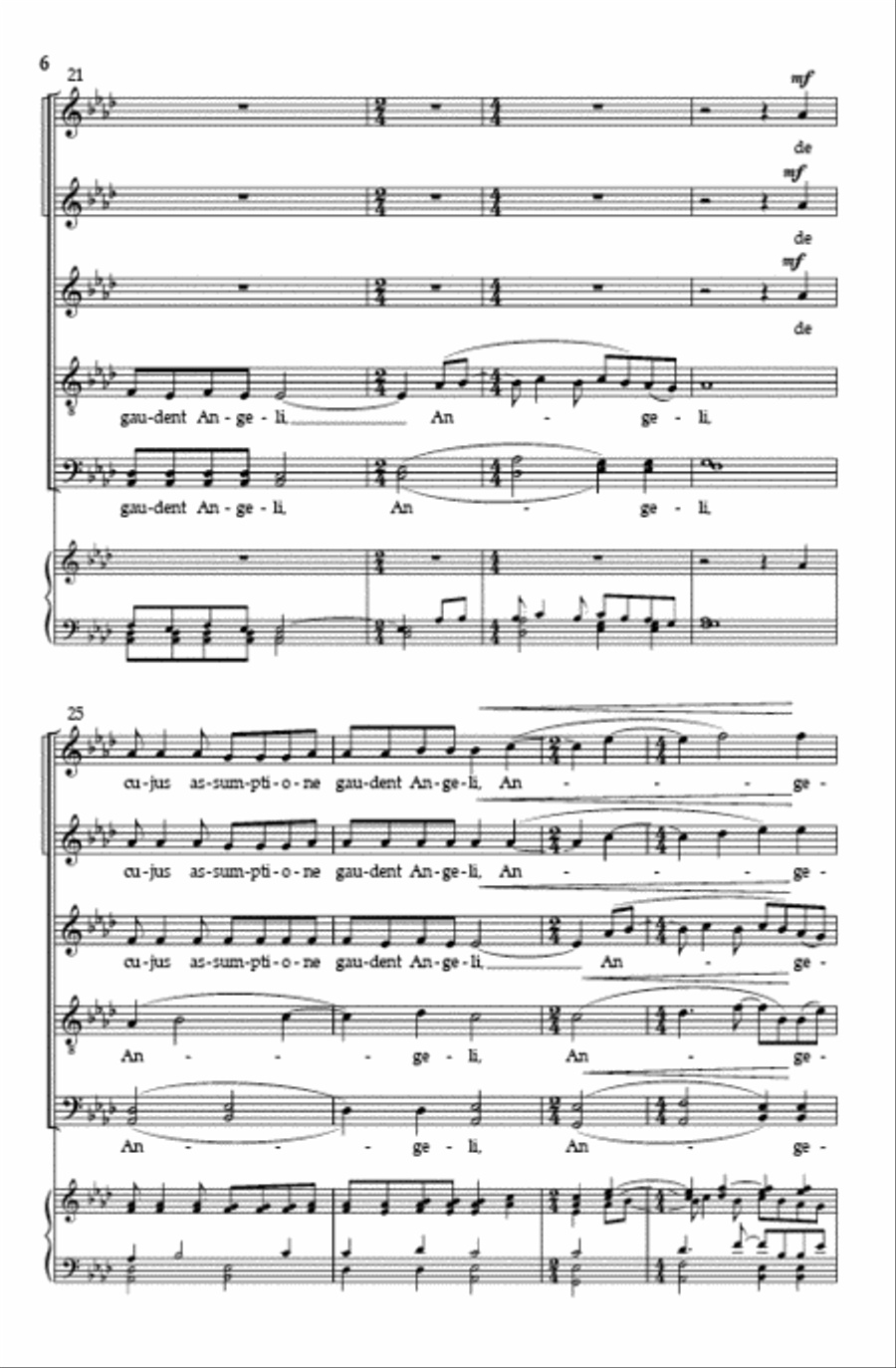 Gaudeamus omnes Gaudeamus omnes Divisi scores gallery preview page 5