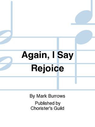 Book cover for Again, I Say Rejoice! Demo CD