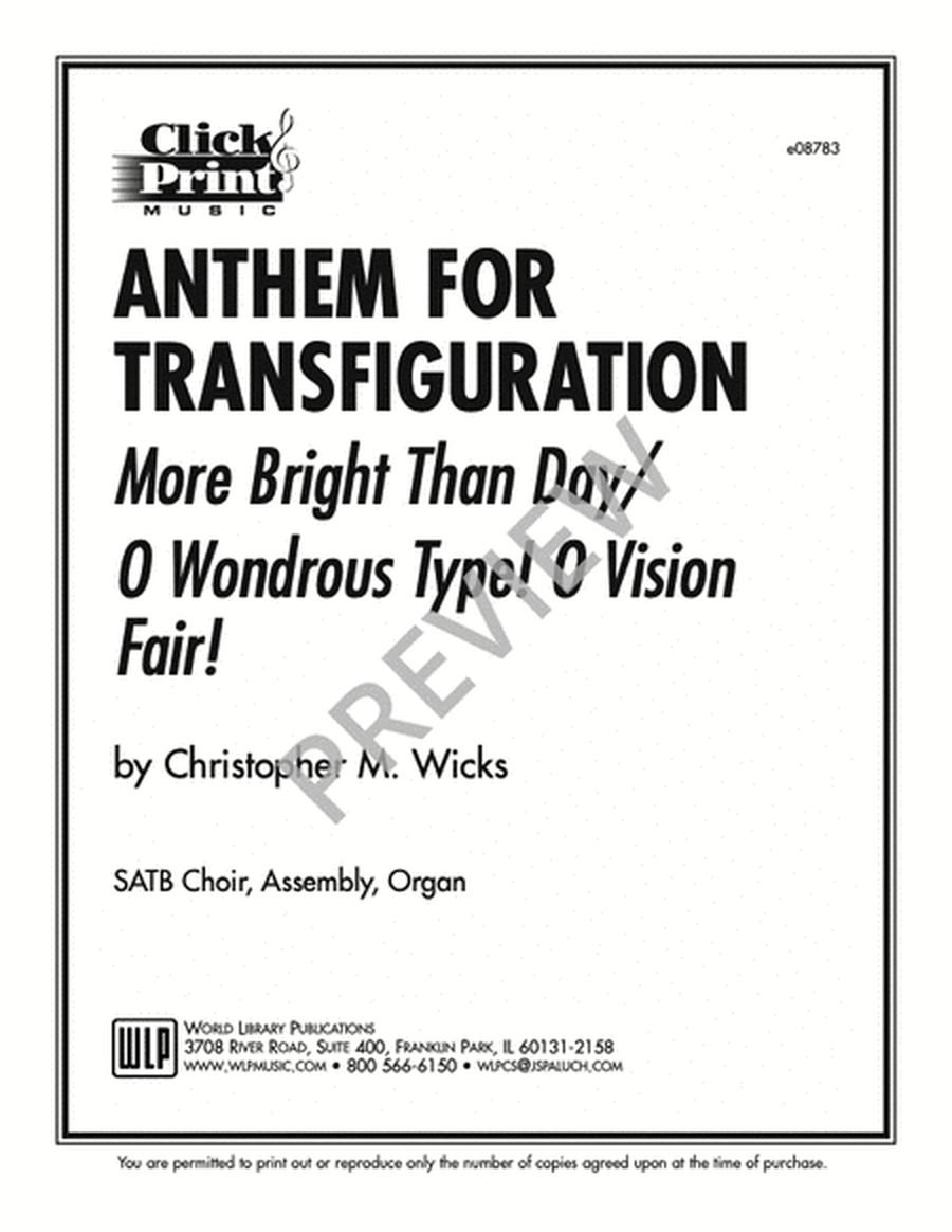 Anthem for Transfiguration image number null
