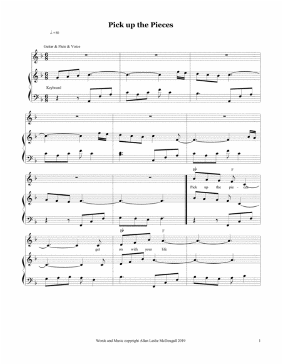 Pick up the pieces Small Ensemble scores gallery preview page 1