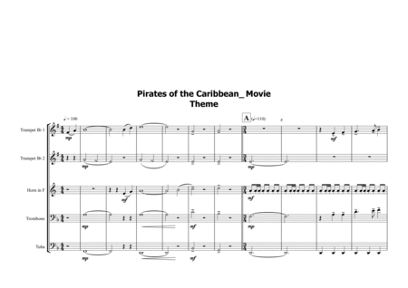 Pirates of the Caribbean_Brass Quintet image number null