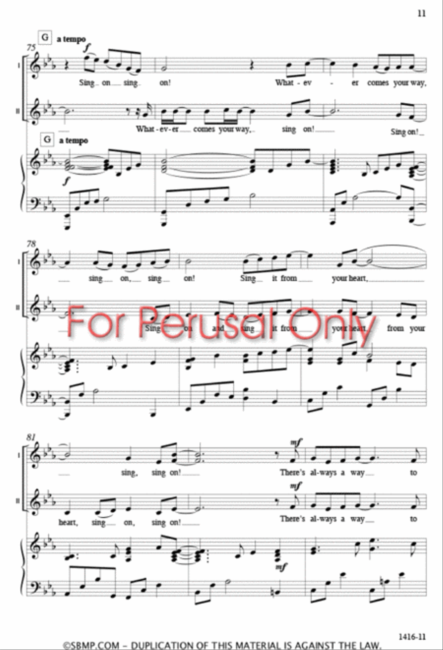 Sing On! - Two-part Octavo 2-Part scores gallery preview page 10