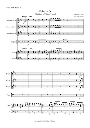 Clarke: Suite in D (Organ, 3 trumpets in D, timpani)