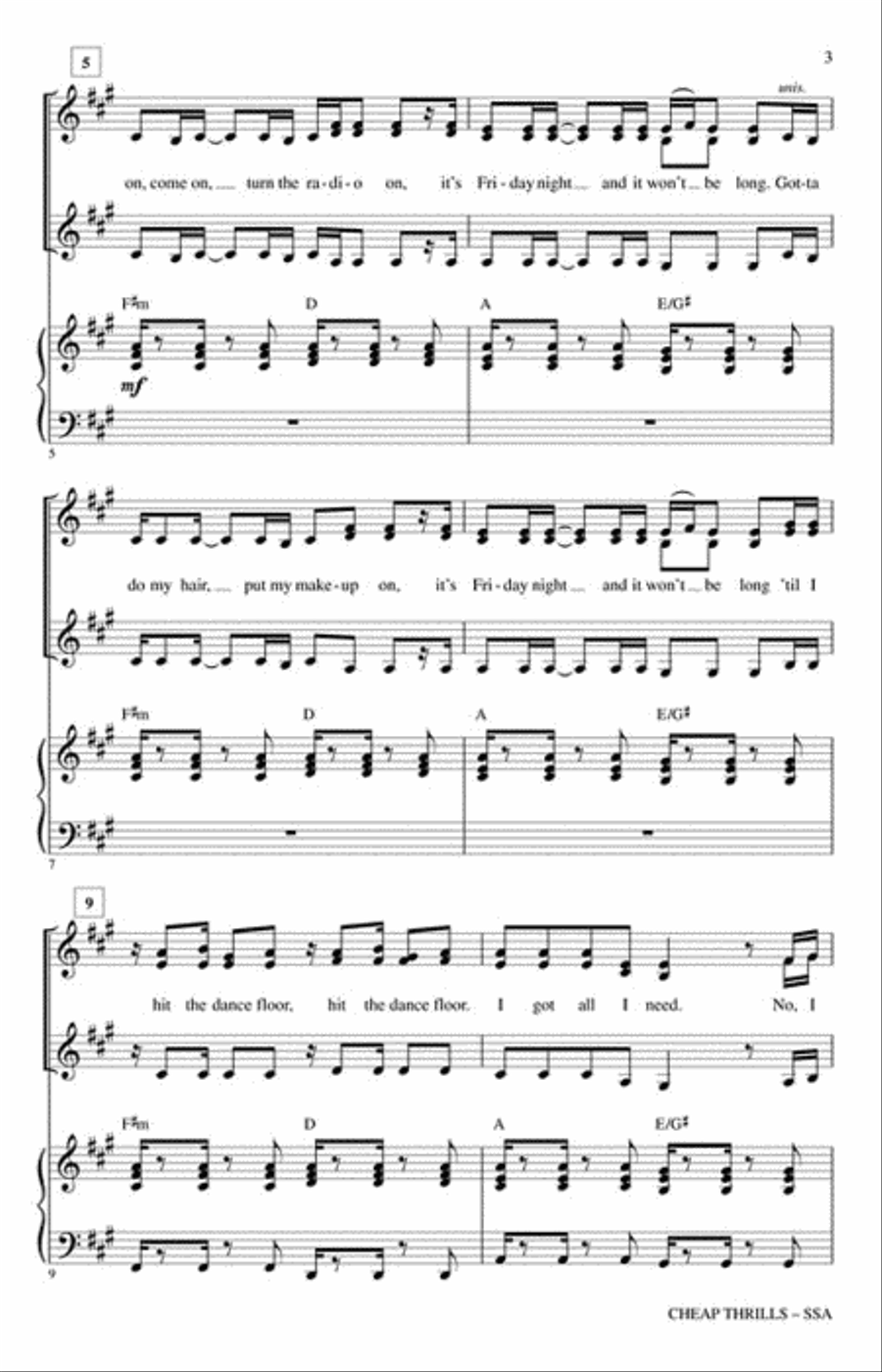 Cheap Thrills Cheap Thrills SSA scores gallery preview page 3