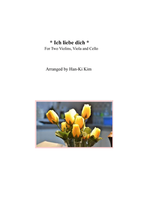Book cover for Ich liebe dich (For String Quartet)