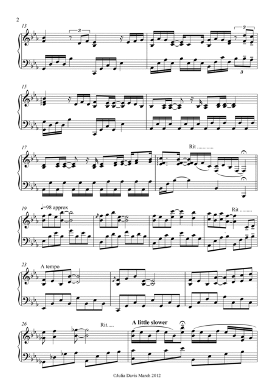 Springtime Mist Piano Solo scores gallery preview page 2