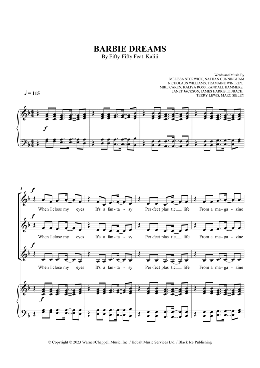 Barbie Dreams Barbie Dreams SSA scores gallery preview page 1