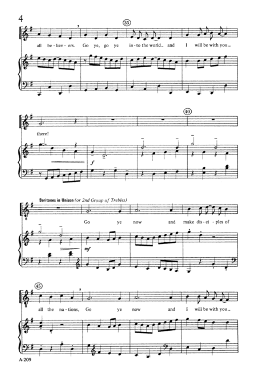 Go Into the World 4-Part scores gallery preview page 4