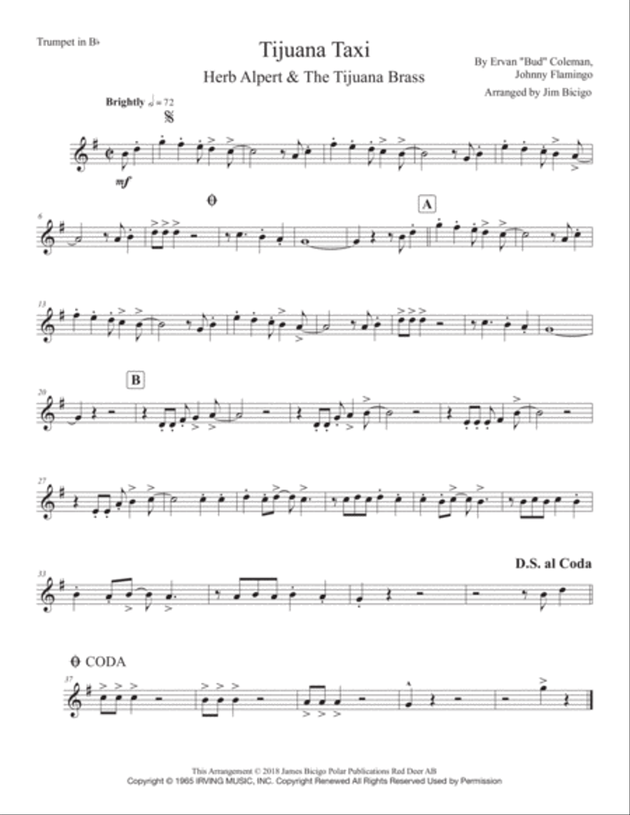 Tijuana Taxi Horn scores gallery preview page 3