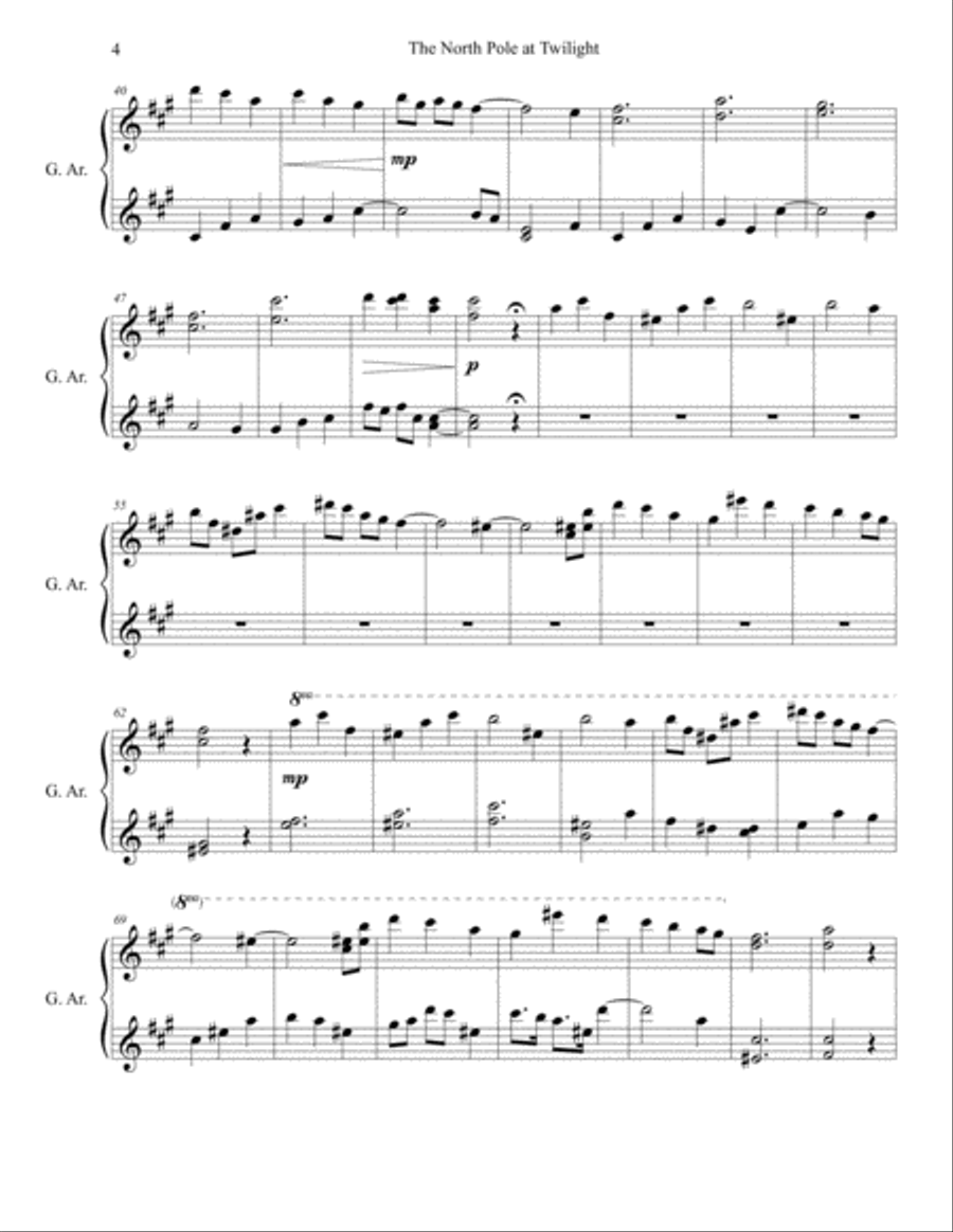 The North Pole at Twilight Small Ensemble scores gallery preview page 4