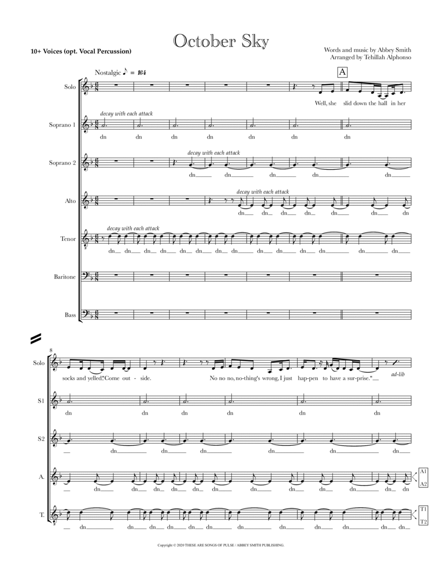 October Sky Divisi scores gallery preview page 1