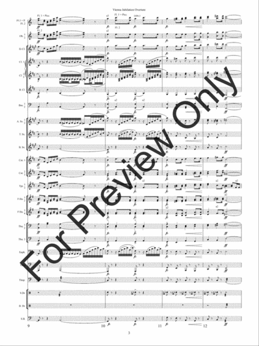 Vienna Jubilation Overture (Score) Concert Band scores gallery preview page 6