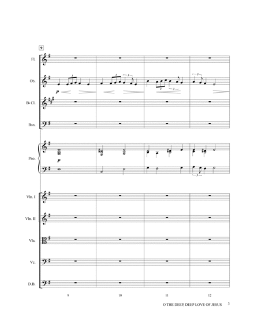 O The Deep, Deep Love of Jesus Chamber Orchestra scores gallery preview page 5