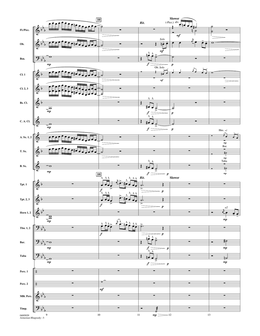 Armenian Rhapsody - Conductor Score (Full Score) Concert Band scores gallery preview page 5
