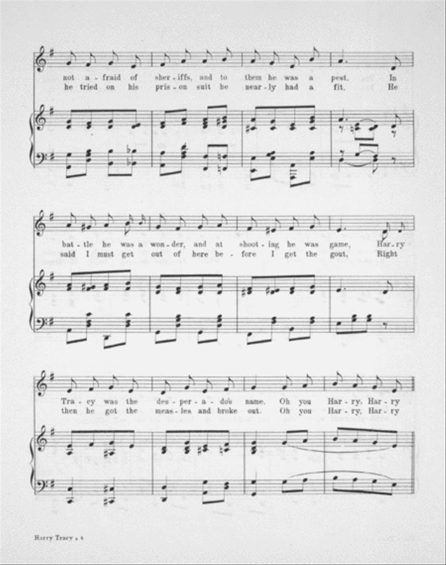 Harry Tracy. A Desperate Ditty Voice scores gallery preview page 3
