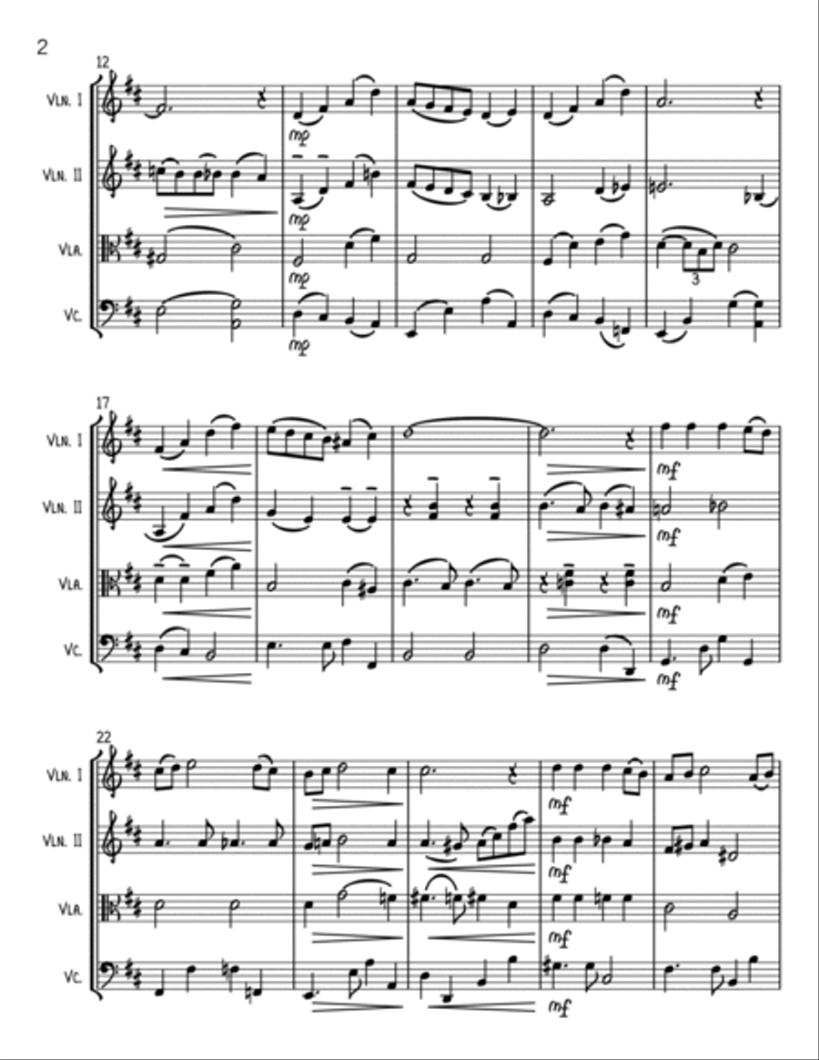 Have Yourself A Merry Little Christmas from MEET ME IN ST. LOUIS String Quartet scores gallery preview page 2