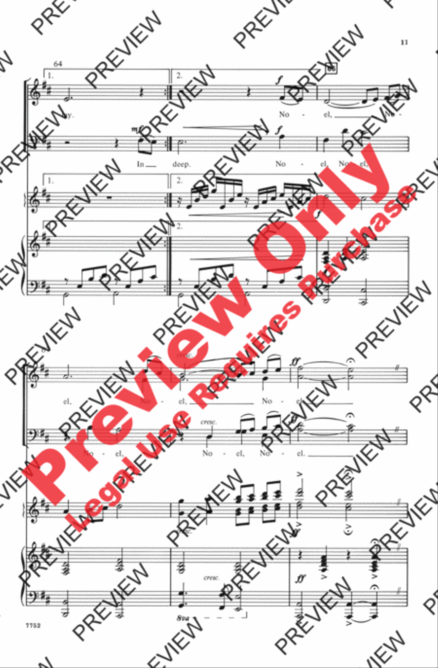 The First Noel / Pachelbel's Canon 4-Part scores gallery preview page 11