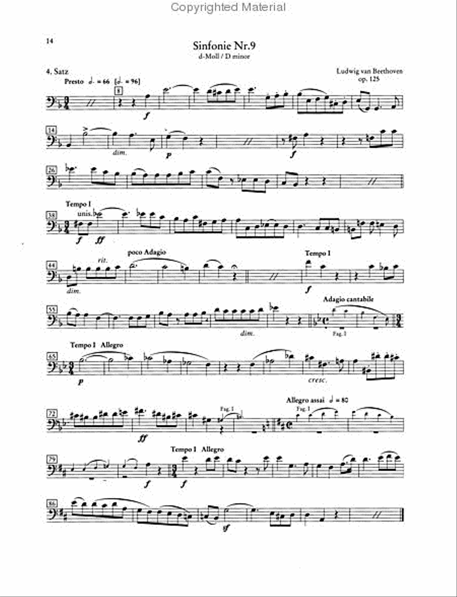 Test Pieces for Orchestra – Double Bass Double Bass scores gallery preview page 3