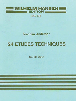 Book cover for Joachim Andersen: 24 Etudes Techniques For Flute Op.63 Book 1 (1-12)
