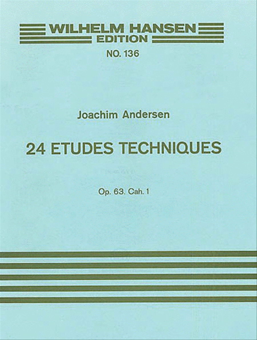 Book cover for Joachim Andersen: 24 Etudes Techniques For Flute Op.63 Book 1 (1-12)