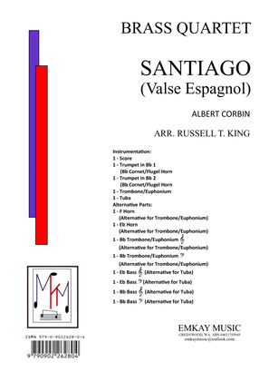 Book cover for SANTIAGO (VALSE ESPAGNOL) – BRASS QUARTET