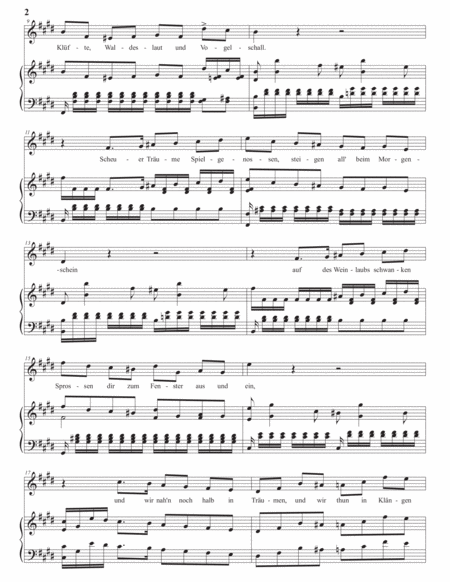 HENSEL: Morgenständchen, Op. 1 no. 5 (transposed to E major)